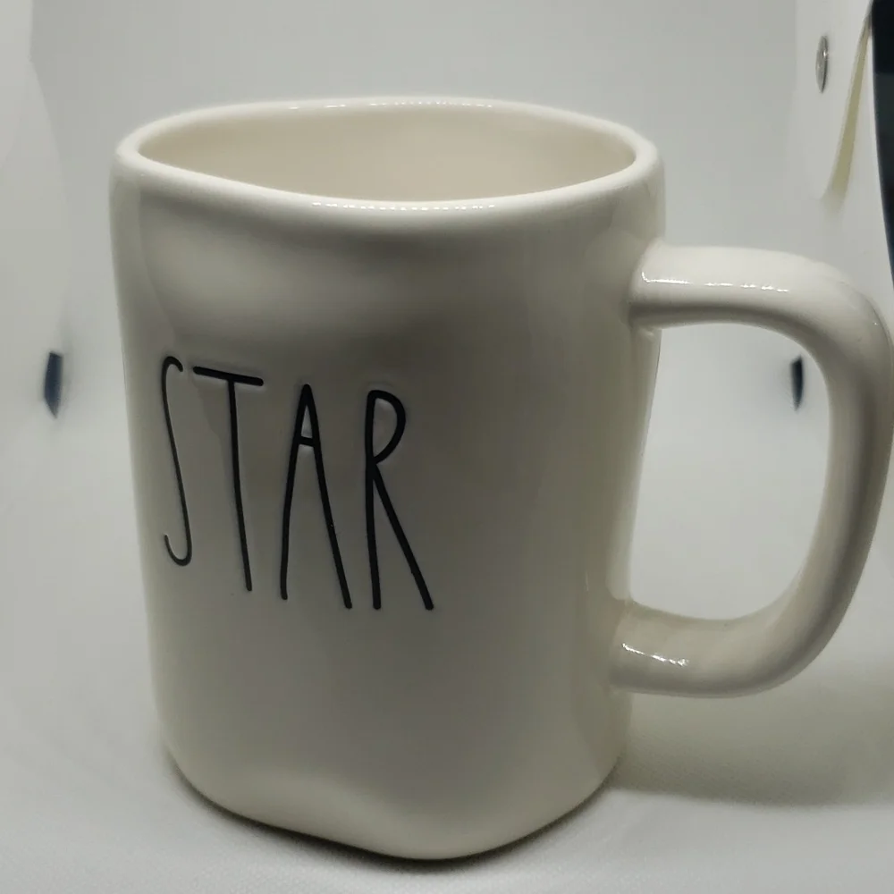 Rae Dunn coffee mug STAR white
